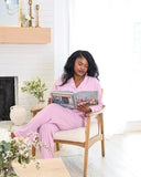 Lilac long sleeve pajama set crafted from silky TENCEL™ modal fabric