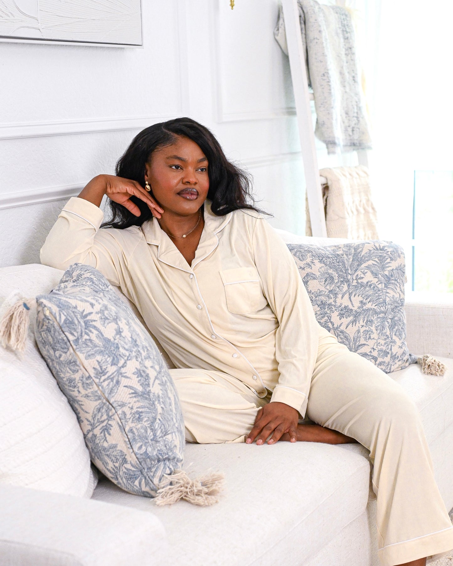 long sleeve pajama set crafted from silky TENCEL™ modal fabric