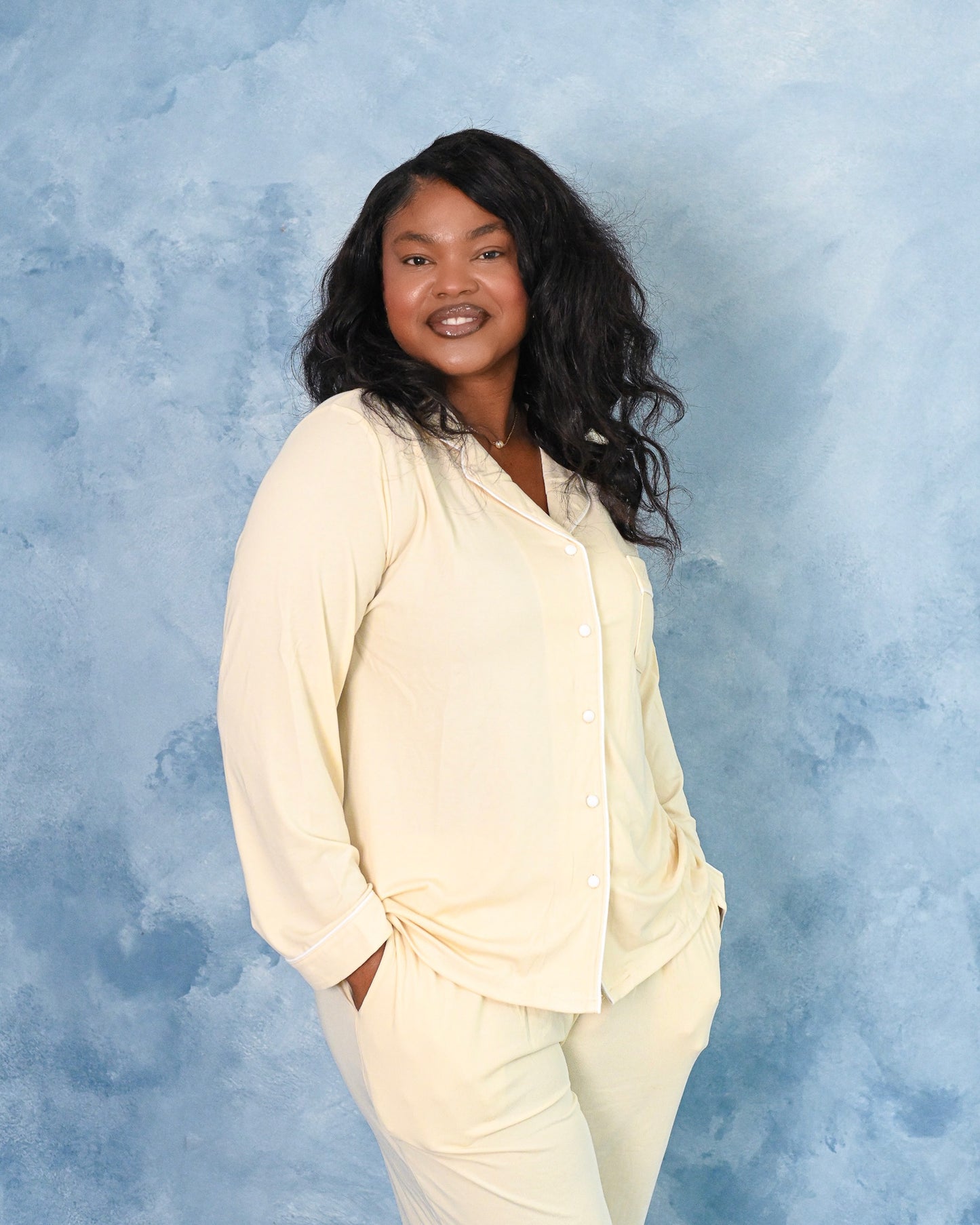 Soft and breathable beige TENCEL™ modal pajamas for women