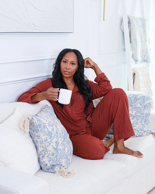 long sleeve pajama set crafted from higher GSM TENCEL™ modal