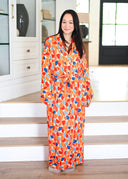 The Dawn Robe -Modal Robe in Citrus Bloom